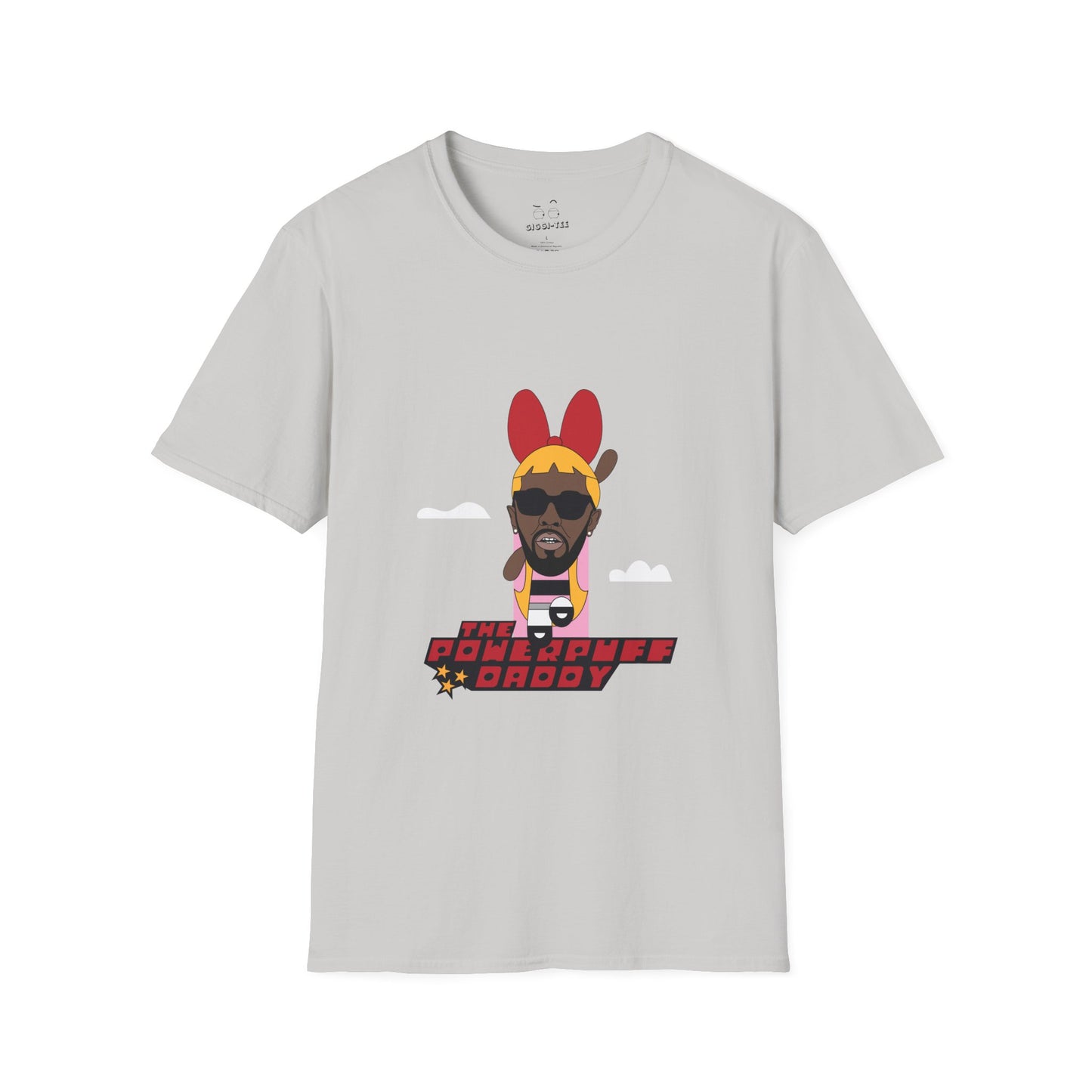 Powerpuff Daddy t-shirt parody of Puff Daddy in Powerpuff Girls style, Blossom edition, funny hip-hop cartoon shirt.