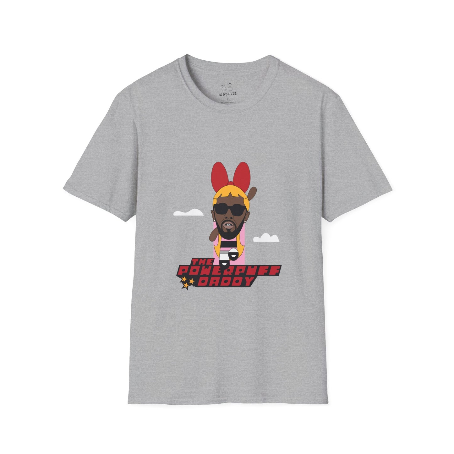 Powerpuff Daddy t-shirt parody of Puff Daddy in Powerpuff Girls style, Blossom edition, funny hip-hop cartoon shirt.