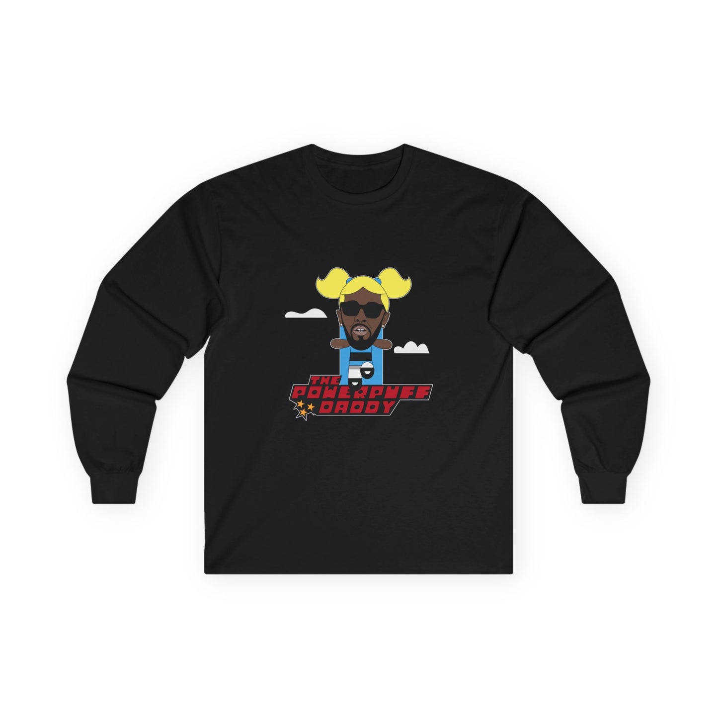 Powerpuff Daddy t-shirt parody of Puff Daddy in Powerpuff Girls style, Blossom edition, funny hip-hop cartoon shirt.