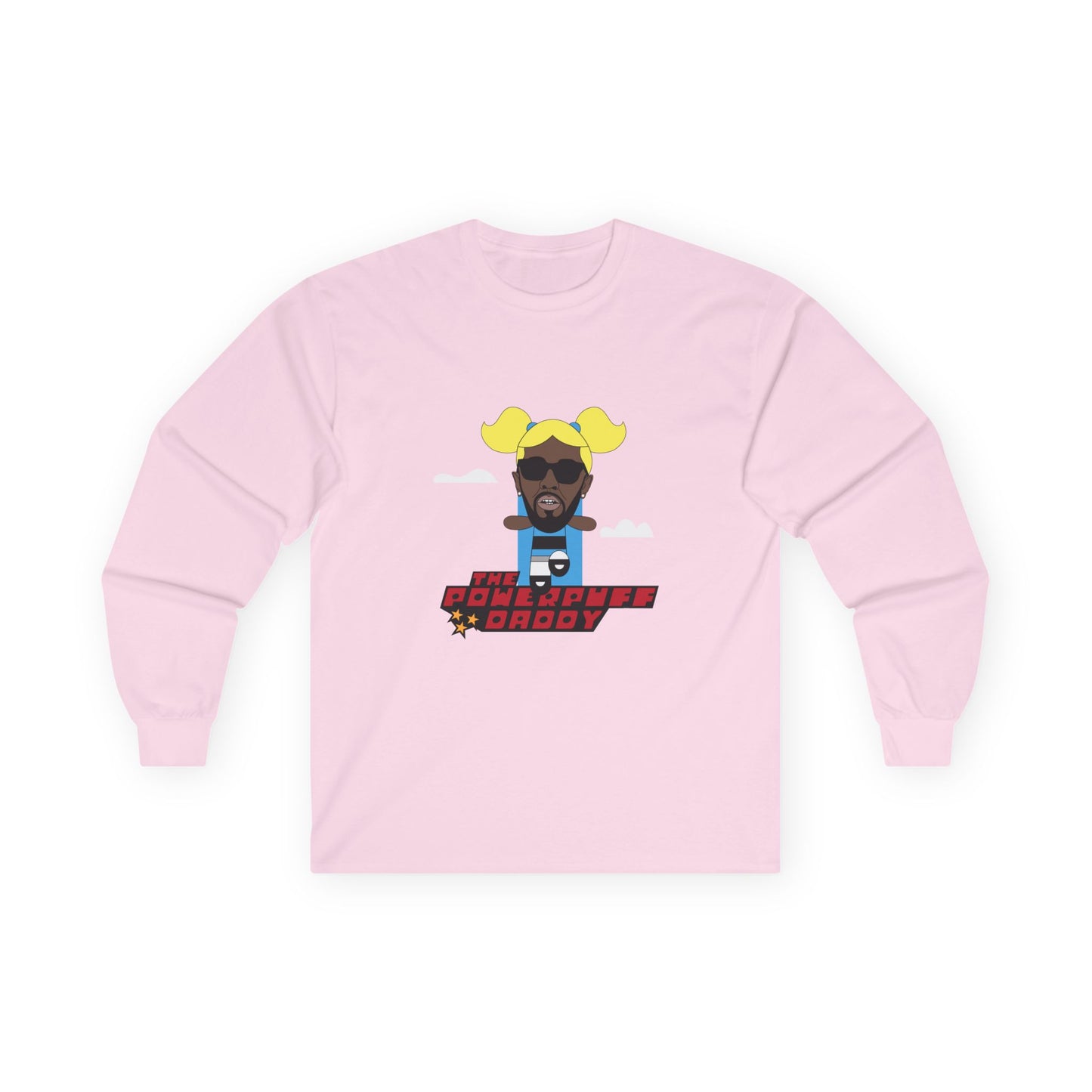 Powerpuff Daddy t-shirt parody of Puff Daddy in Powerpuff Girls style, Blossom edition, funny hip-hop cartoon shirt.