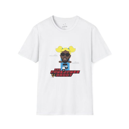 Powerpuff Daddy t-shirt parody of Puff Daddy in Powerpuff Girls style, Blossom edition, funny hip-hop cartoon shirt.