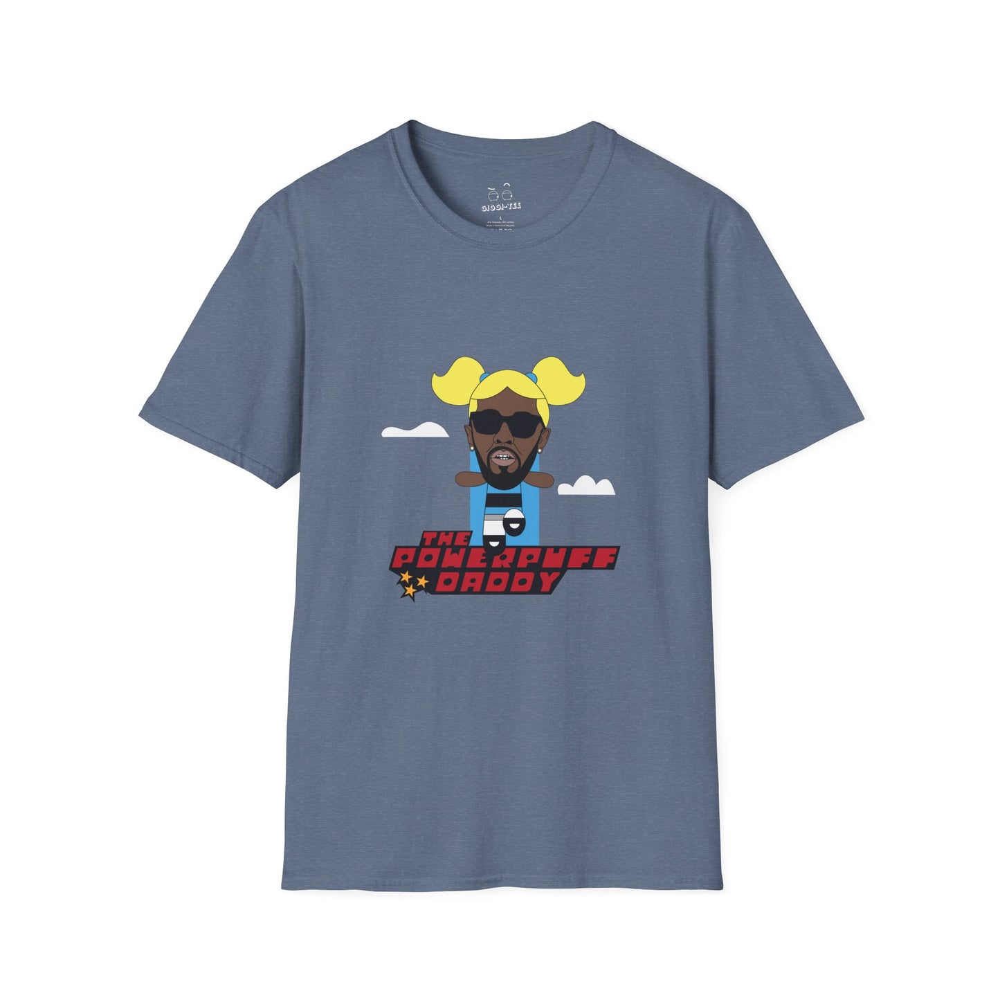 Powerpuff Daddy t-shirt parody of Puff Daddy in Powerpuff Girls style, Blossom edition, funny hip-hop cartoon shirt.