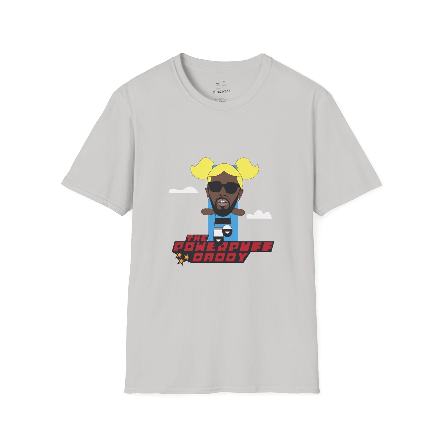 Powerpuff Daddy t-shirt parody of Puff Daddy in Powerpuff Girls style, Blossom edition, funny hip-hop cartoon shirt.