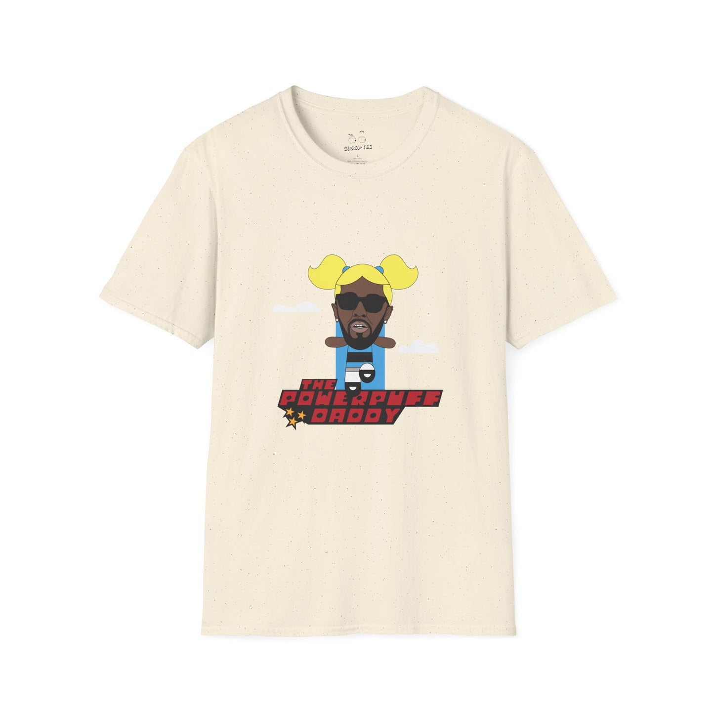 Powerpuff Daddy t-shirt parody of Puff Daddy in Powerpuff Girls style, Blossom edition, funny hip-hop cartoon shirt.