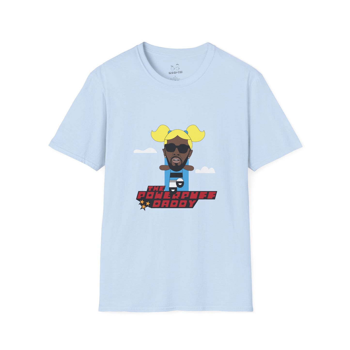 Powerpuff Daddy t-shirt parody of Puff Daddy in Powerpuff Girls style, Blossom edition, funny hip-hop cartoon shirt.