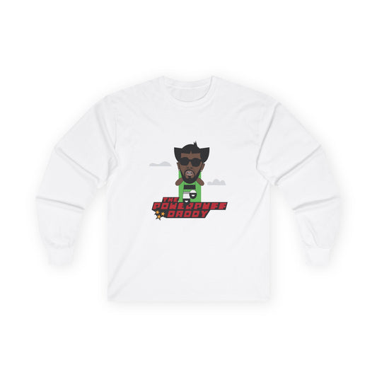 Powerpuff Daddy t-shirt parody of Puff Daddy in Powerpuff Girls style, Buttercup edition, funny hip-hop cartoon shirt.