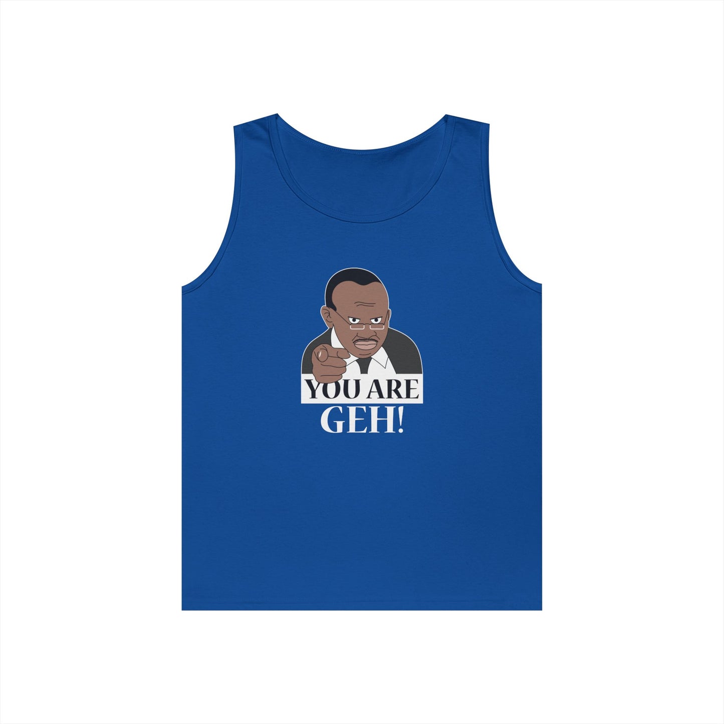 you are geh meme parody pointing figure funny pride tank top design