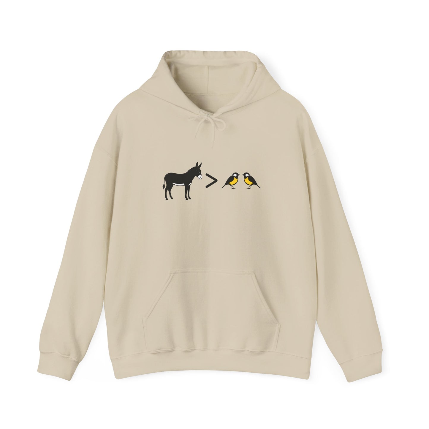 Ass greater than tits funny donkey bird hoodie design