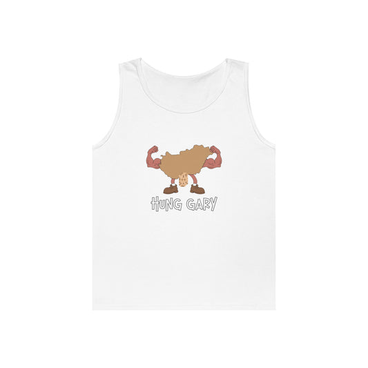 map of hungary flexing muscles hung gary pun parody funny tank top
