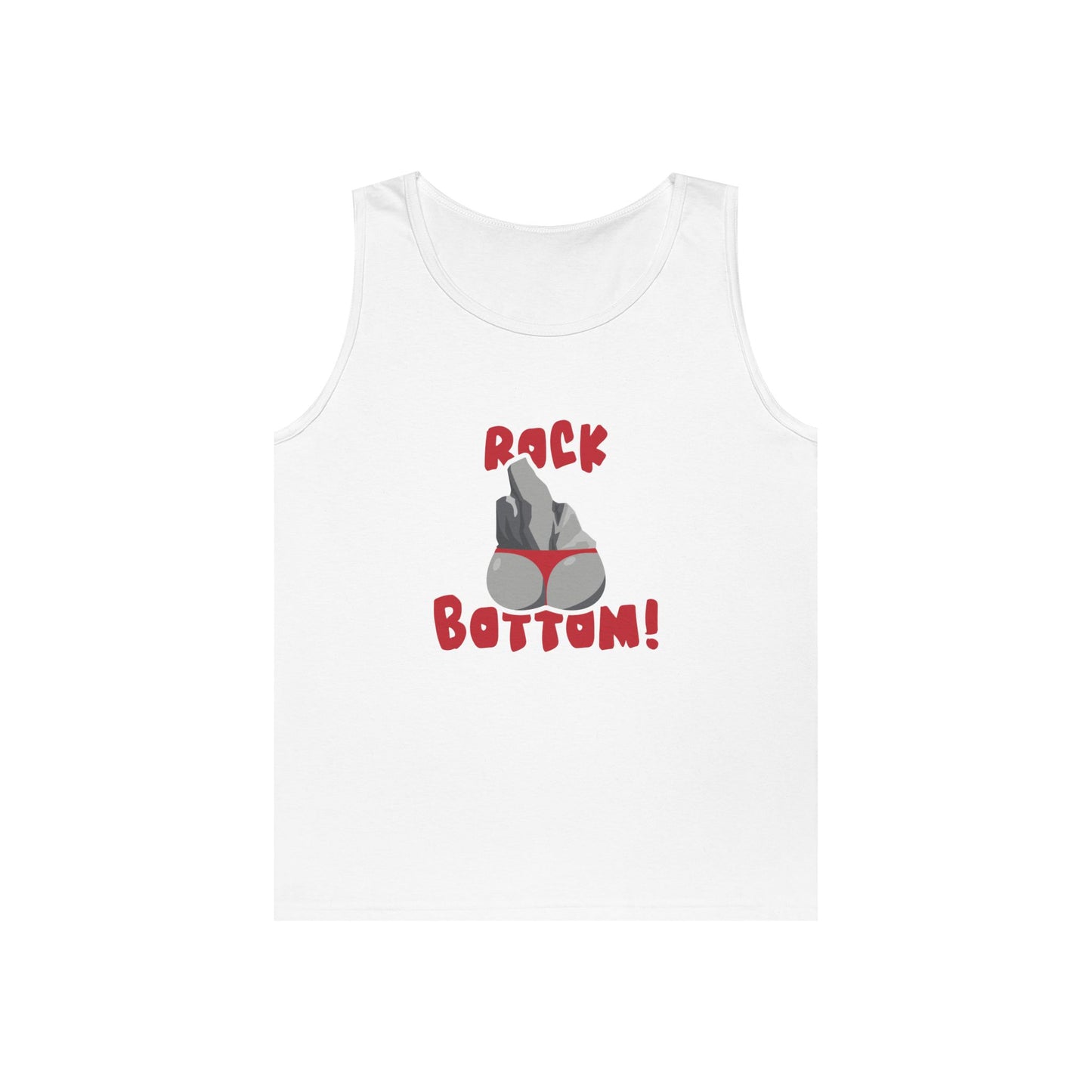 rock with human features bikini funny rock bottom tank top design