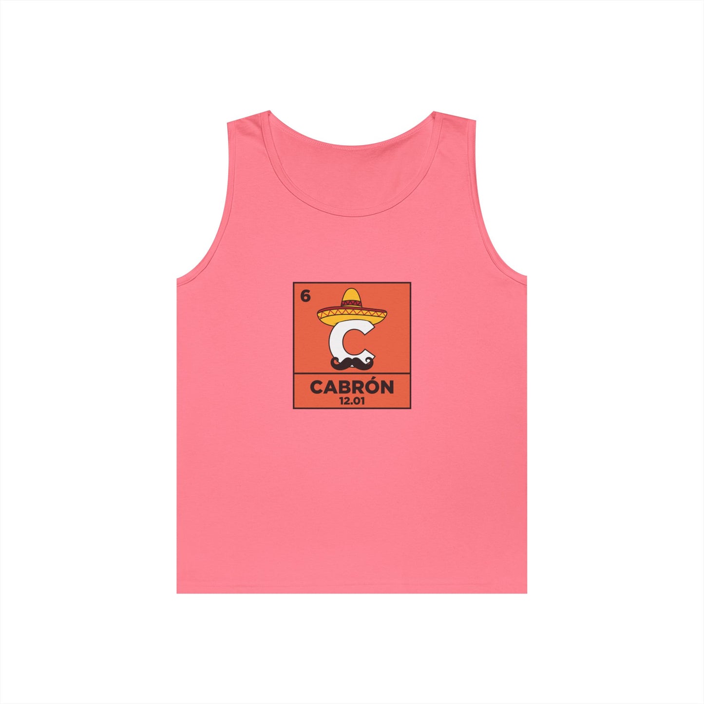 funny carbon element C sombrero mustache Cinco de Mayo tank top Cabron