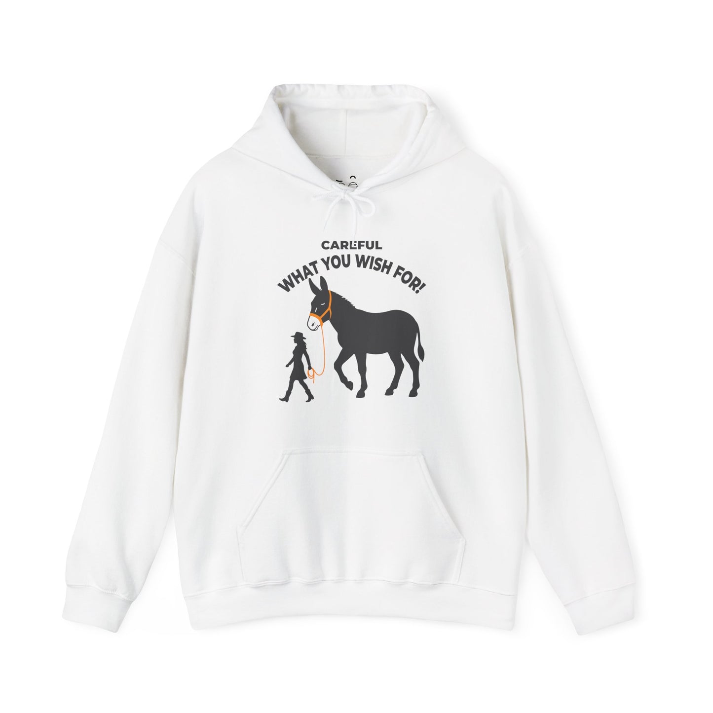 Funny Big Ass hoodie with a giant donkey being walked on a leash after a genie wish gone wrong