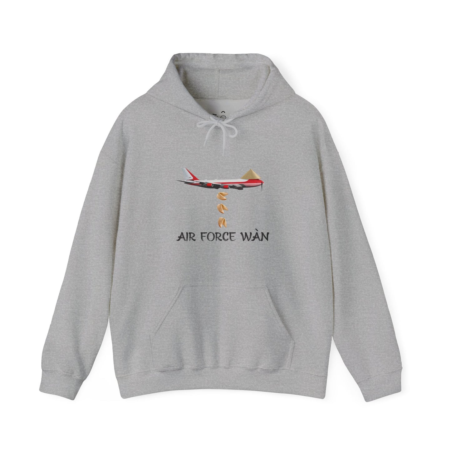 Air Force Wan parody hoodie featuring a presidential airplane dropping fortune cookies