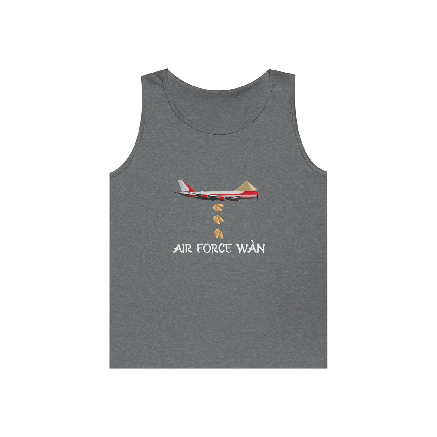 funny Asian airplane dropping fortune cookies parody air force wan tank top design