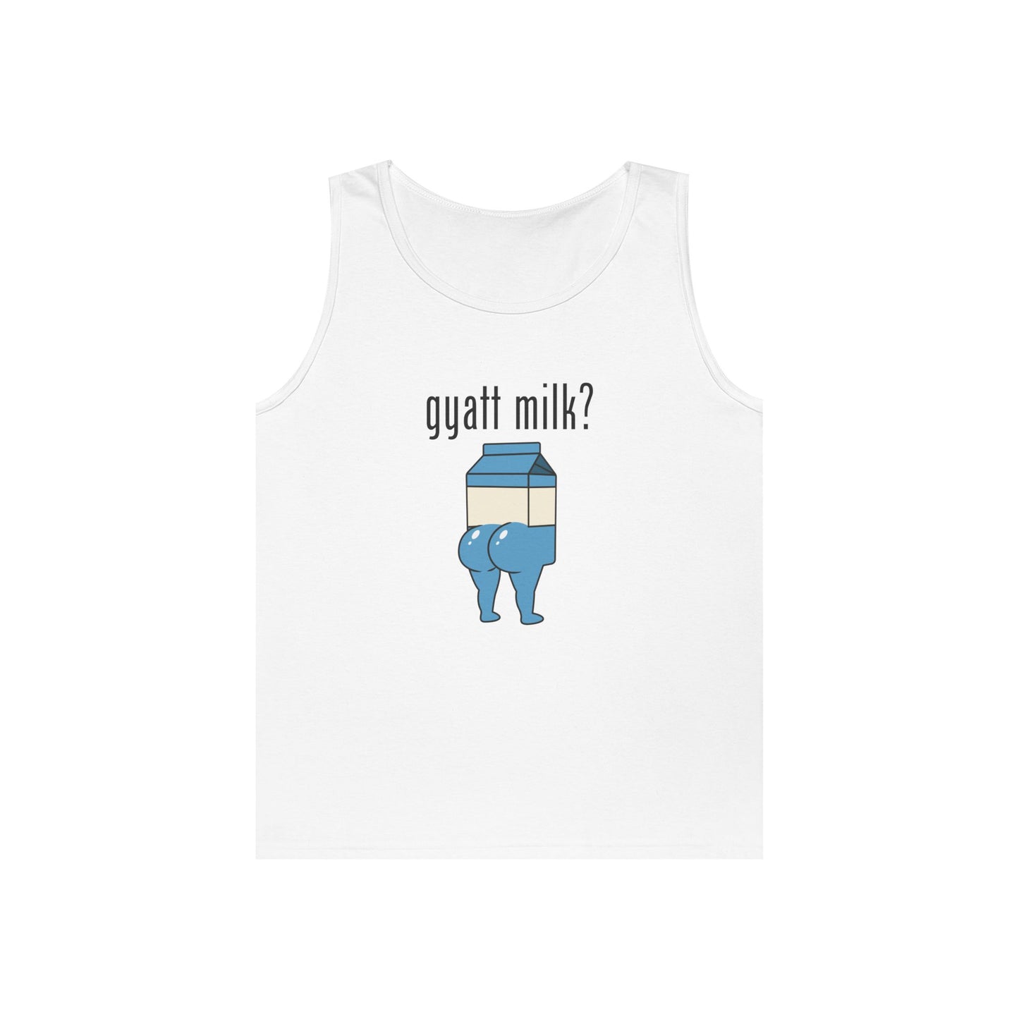 milk carton parody with exaggerated features funny gyatt milk tank top