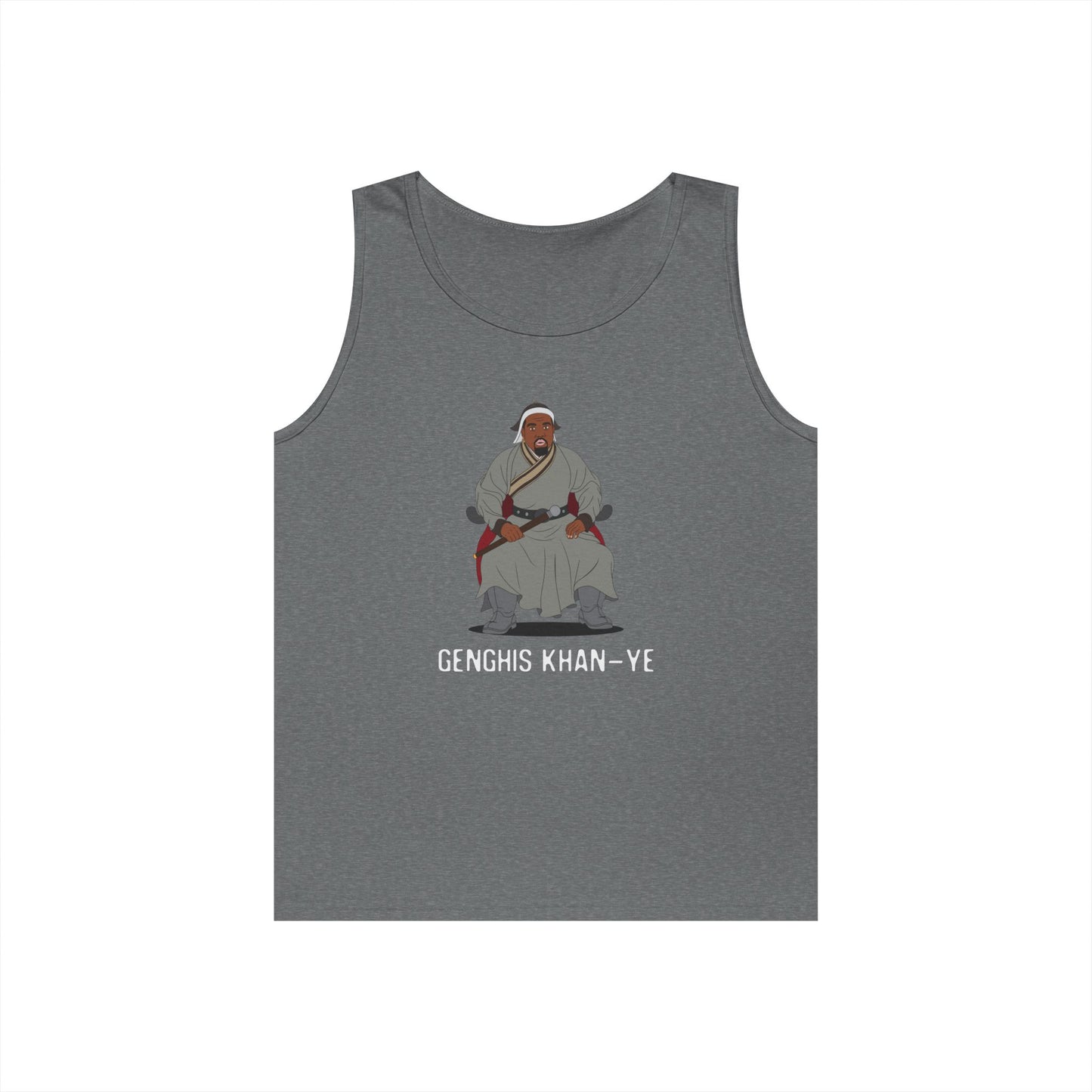 genghis khan parody celebrity mashup Kanye West funny tank top design