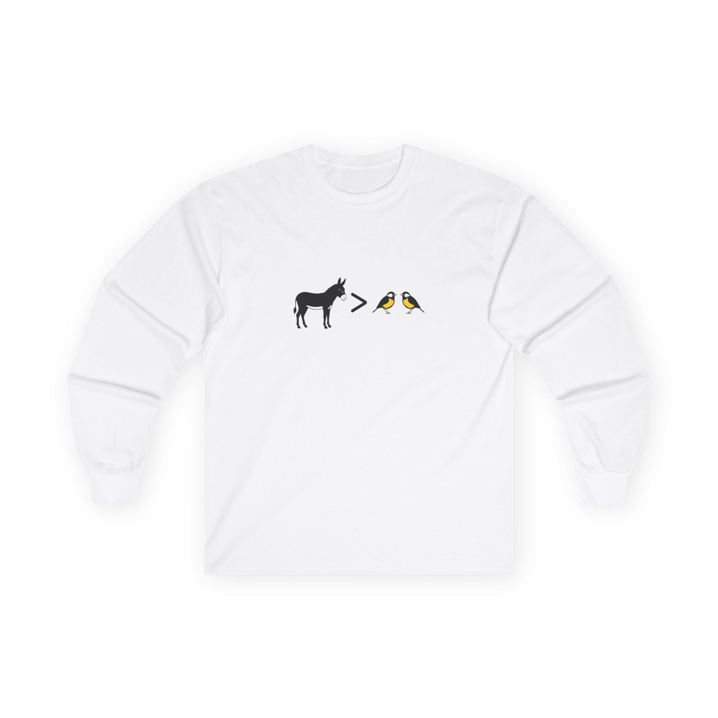 Ass greater than tits animal pun long sleeve shirt design