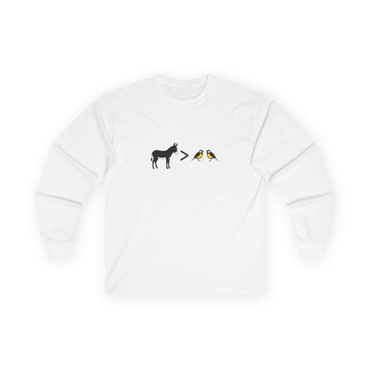 Ass greater than tits animal pun long sleeve shirt design