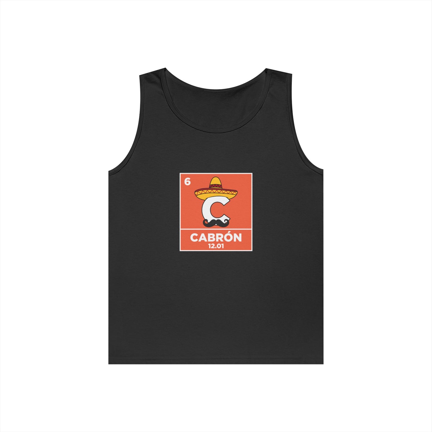 funny carbon element C sombrero mustache Cinco de Mayo tank top Cabron