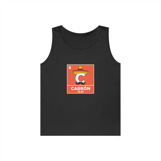 funny carbon element C sombrero mustache Cinco de Mayo tank top Cabron