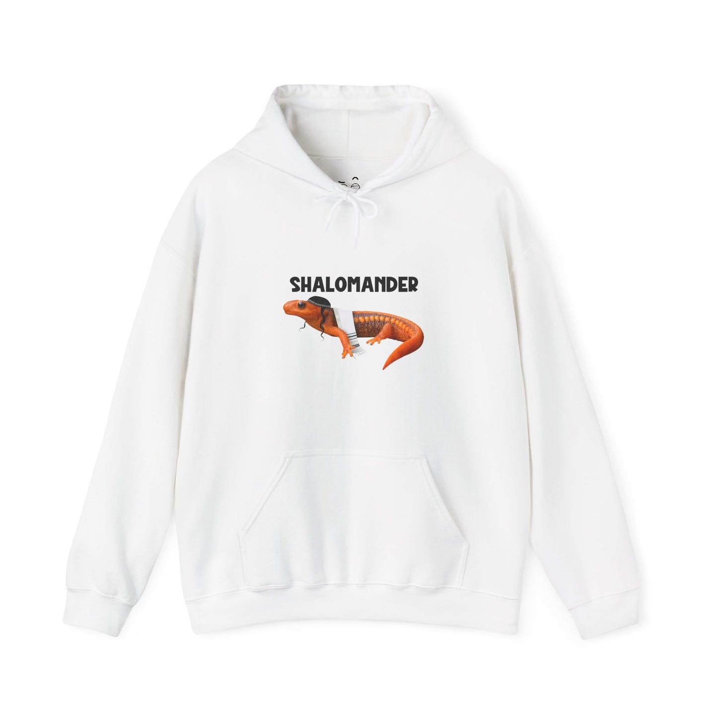 Salamander wearing payot, a kippah, and traditional scarf in a funny parody streetwear design