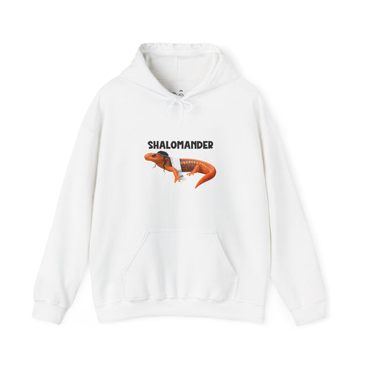 Salamander wearing payot, a kippah, and traditional scarf in a funny parody streetwear design