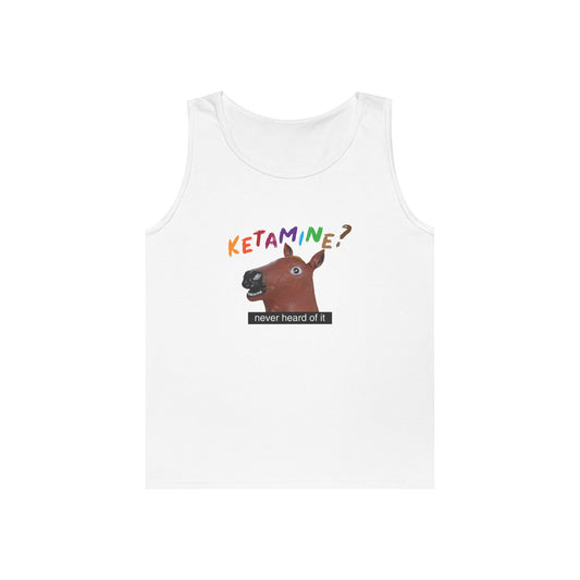 horse head mask ketamine joke funny tank top design