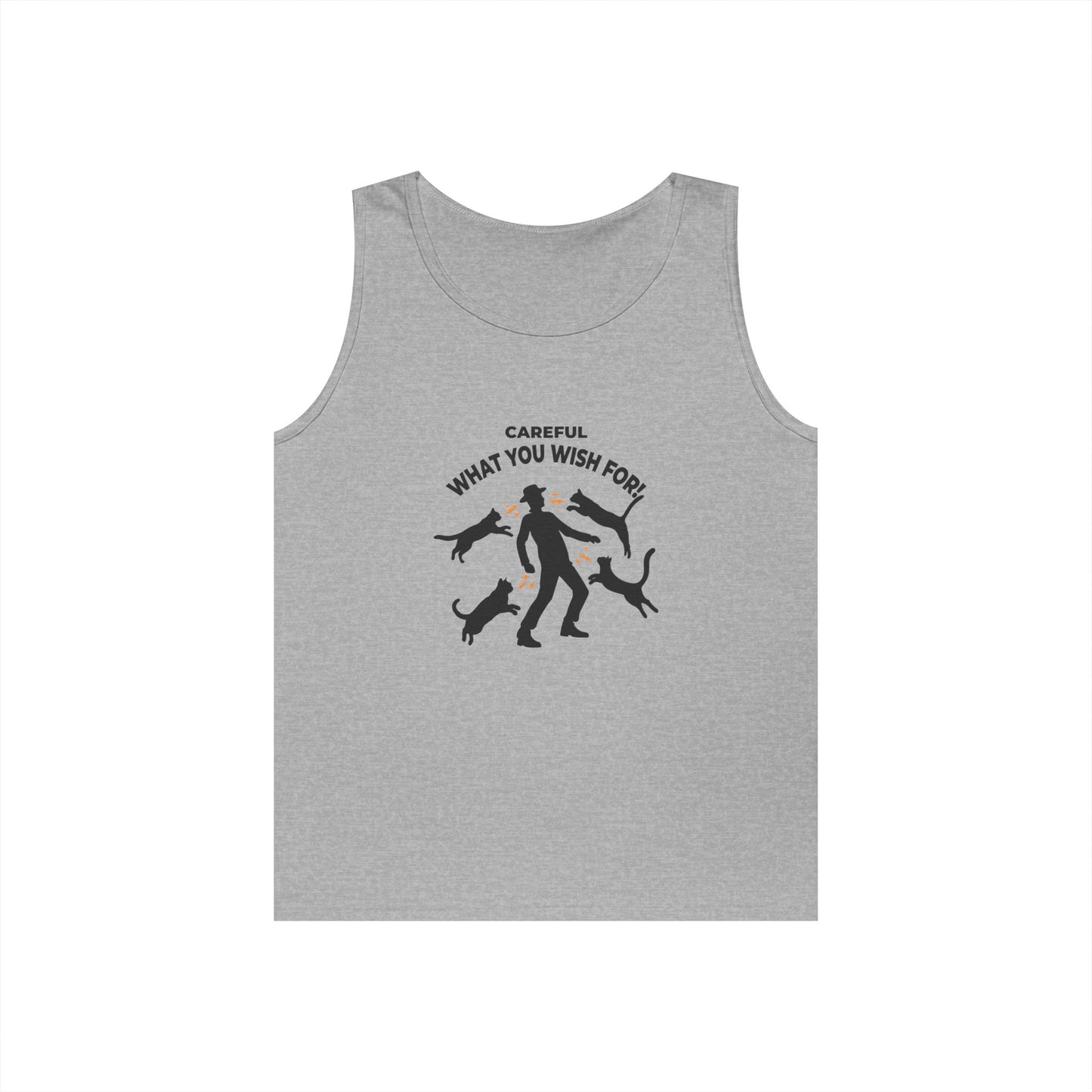 man surrounded by cats magnet joke funny pussy magnet tank top design