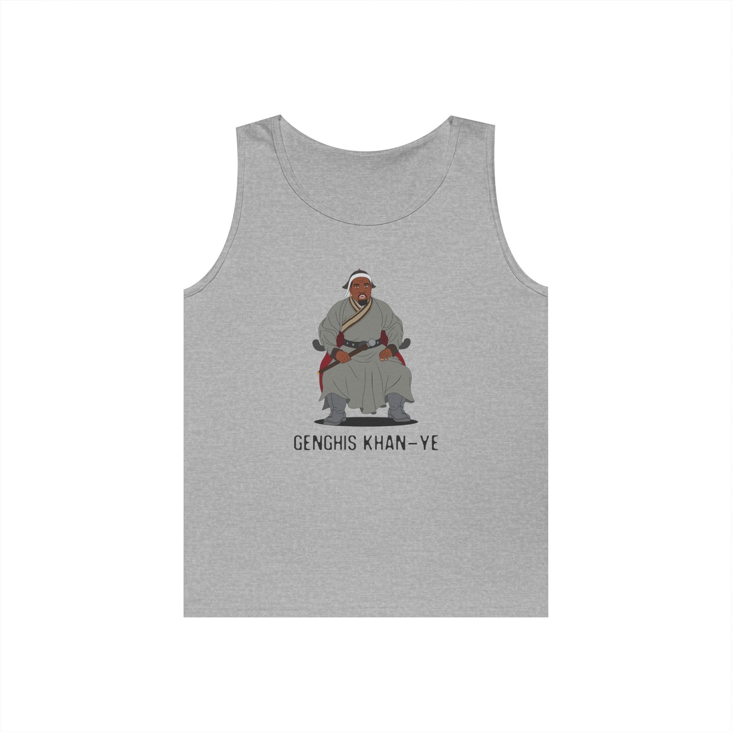 genghis khan parody celebrity mashup Kanye West funny tank top design