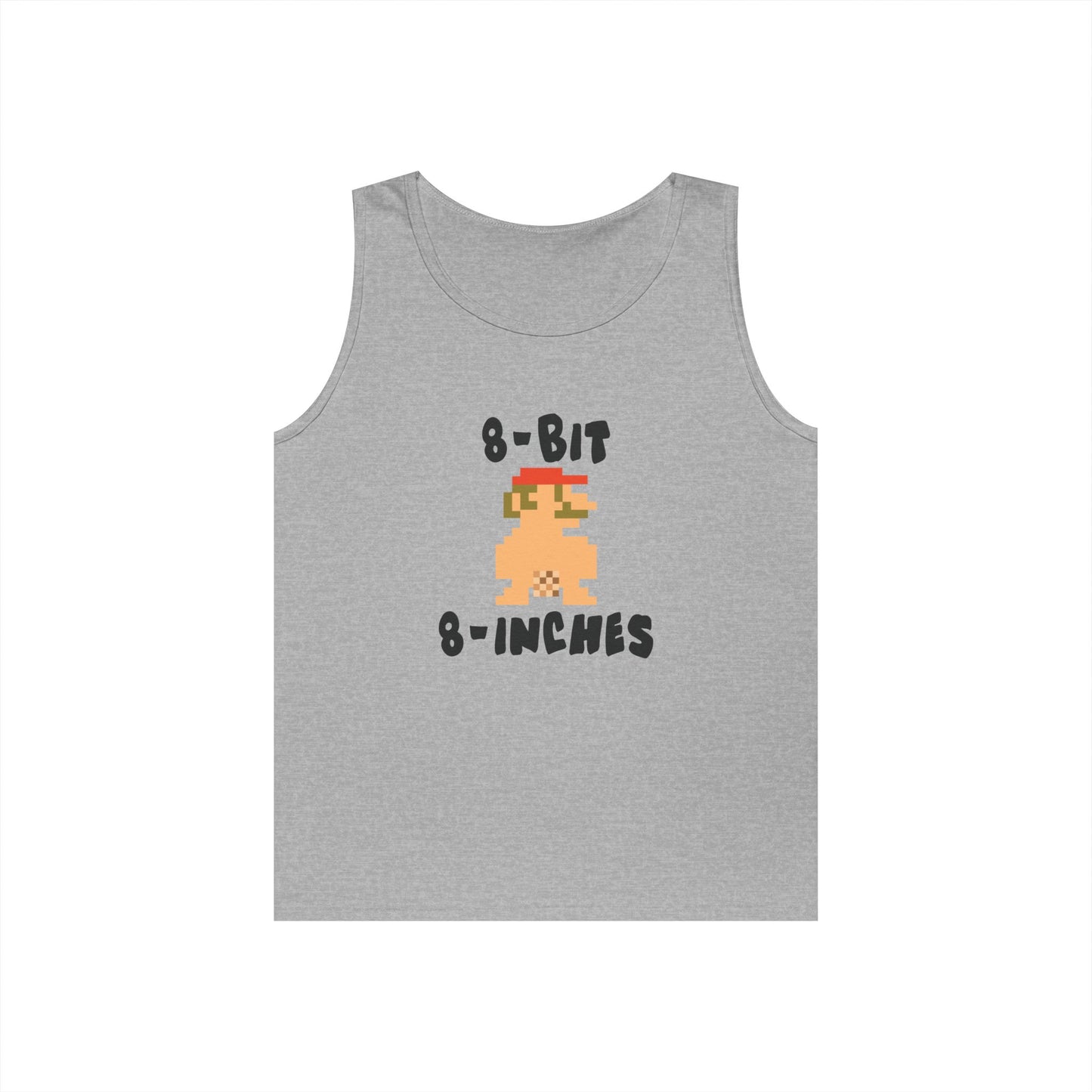 super mario parody 8 bit blurred block 8 inches funny tank top