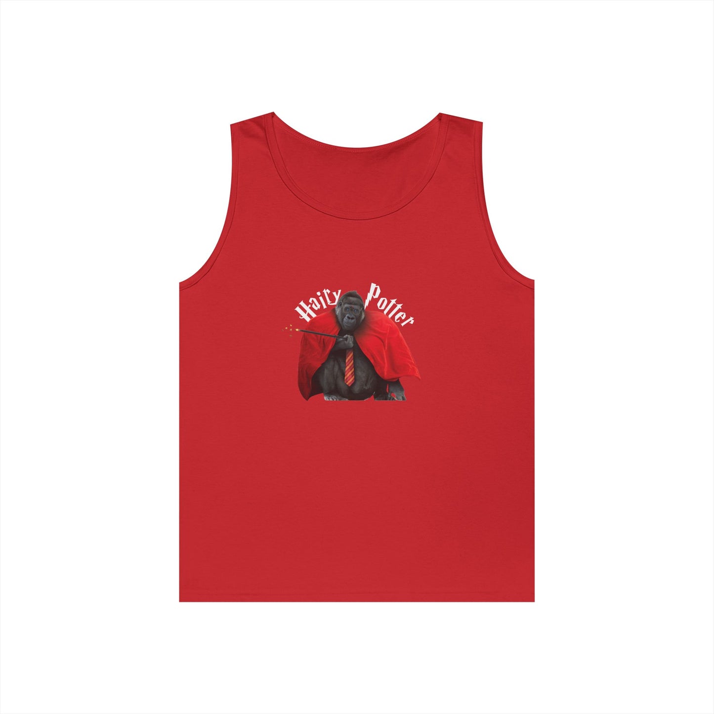 harry potter parody gorilla wizard glasses wand funny tank top