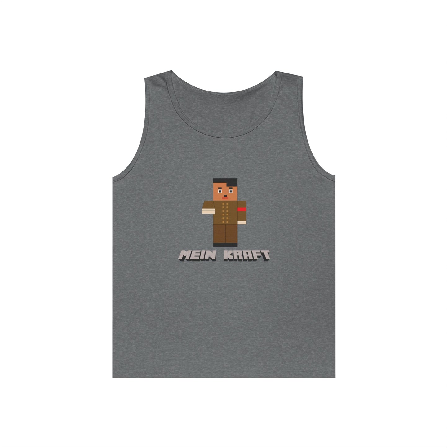 minecraft style hitler parody mein kraft funny tank top design