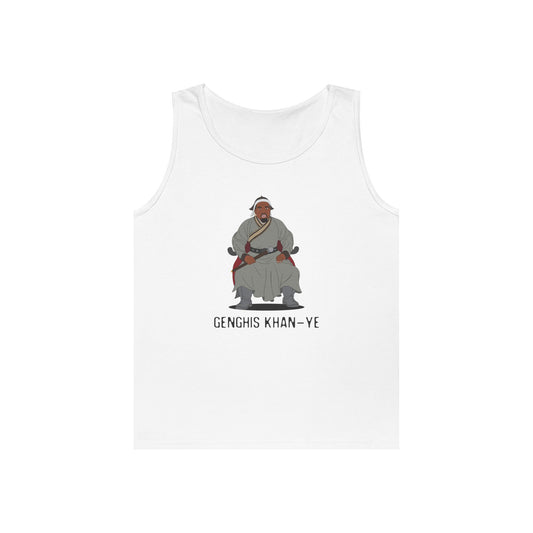 genghis khan parody celebrity mashup Kanye West funny tank top design