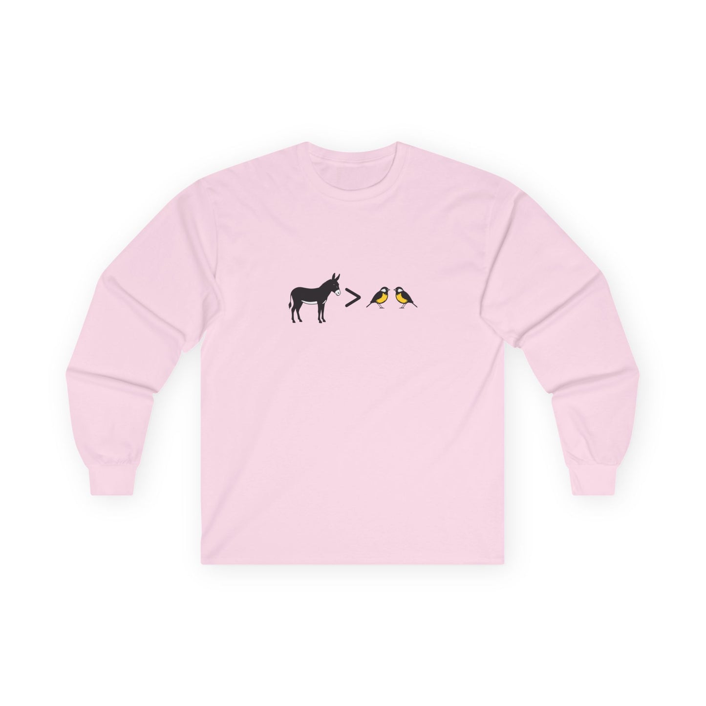 Ass greater than tits animal pun long sleeve shirt design
