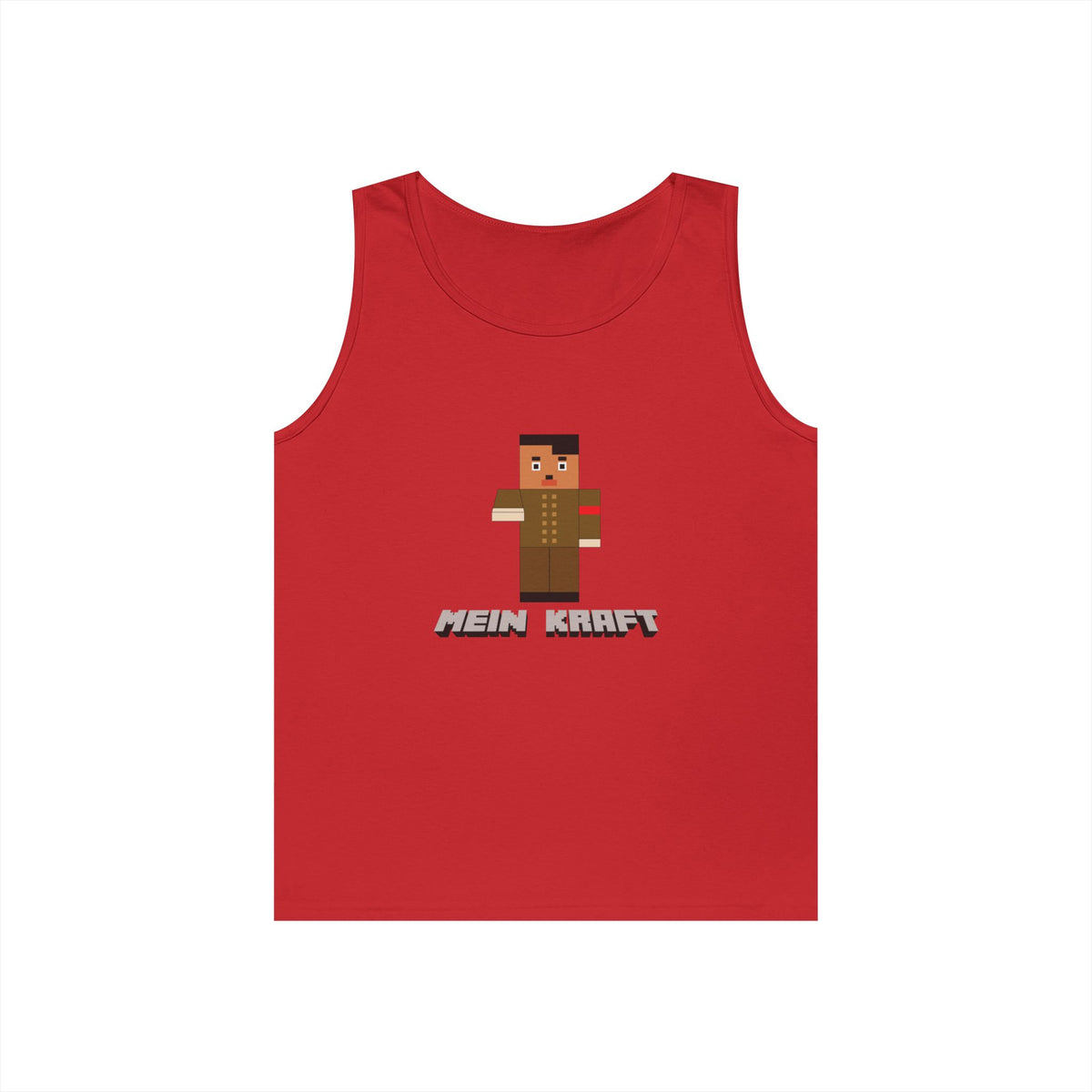 minecraft style hitler parody mein kraft funny tank top design