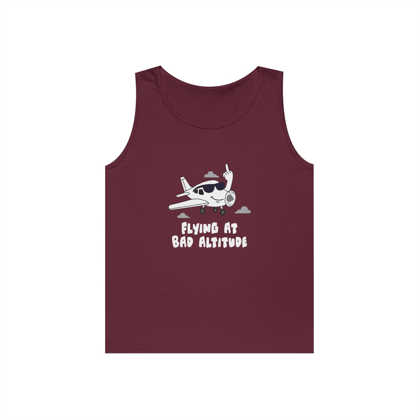 airplane giving middle finger funny flying bad attitude tank top