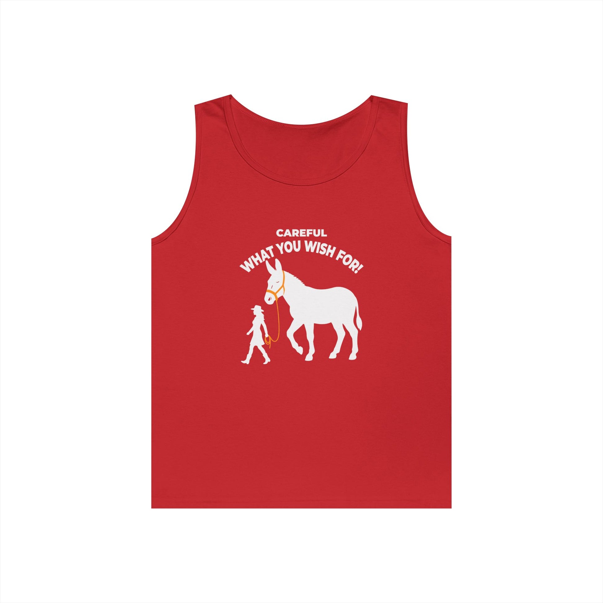 Big Ass tank top featuring absurd donkey humor and a genie wish pun design