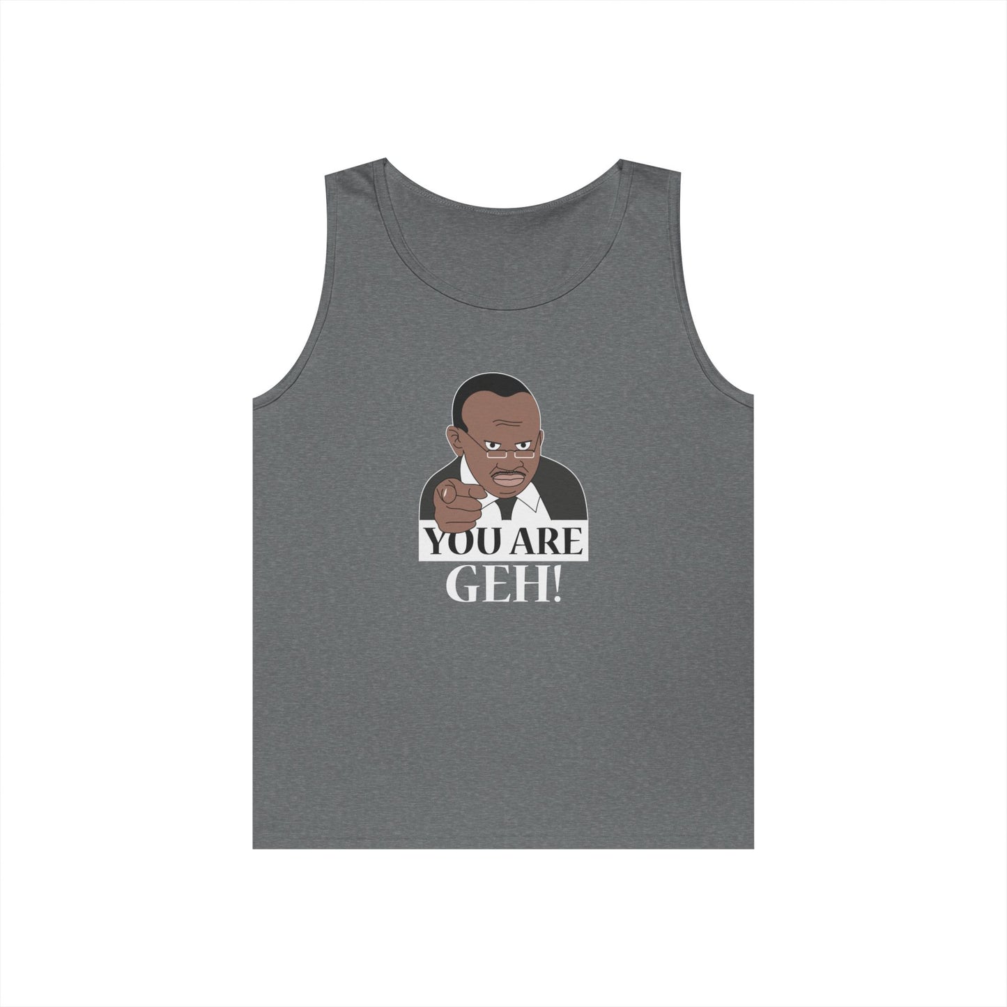 you are geh meme parody pointing figure funny pride tank top design