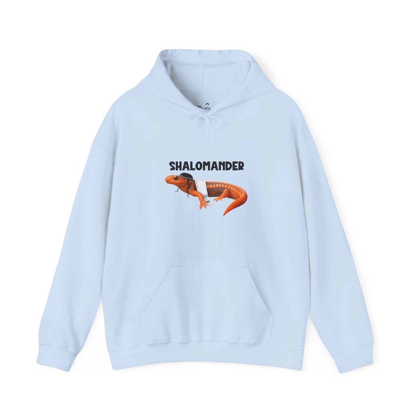Salamander wearing payot, a kippah, and traditional scarf in a funny parody streetwear design