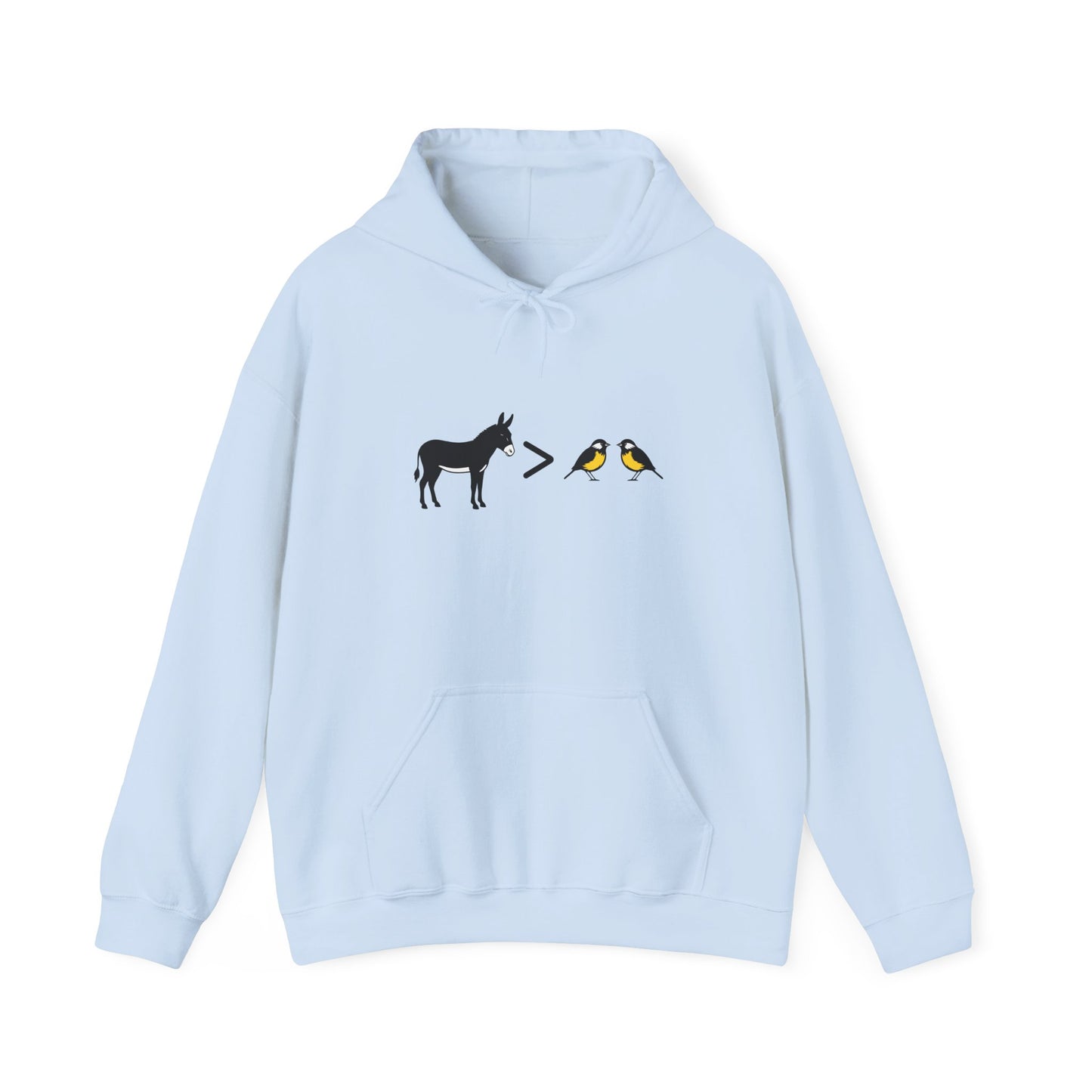 Ass greater than tits funny donkey bird hoodie design