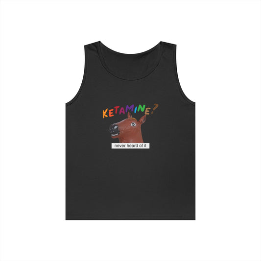 horse head mask ketamine joke funny tank top design