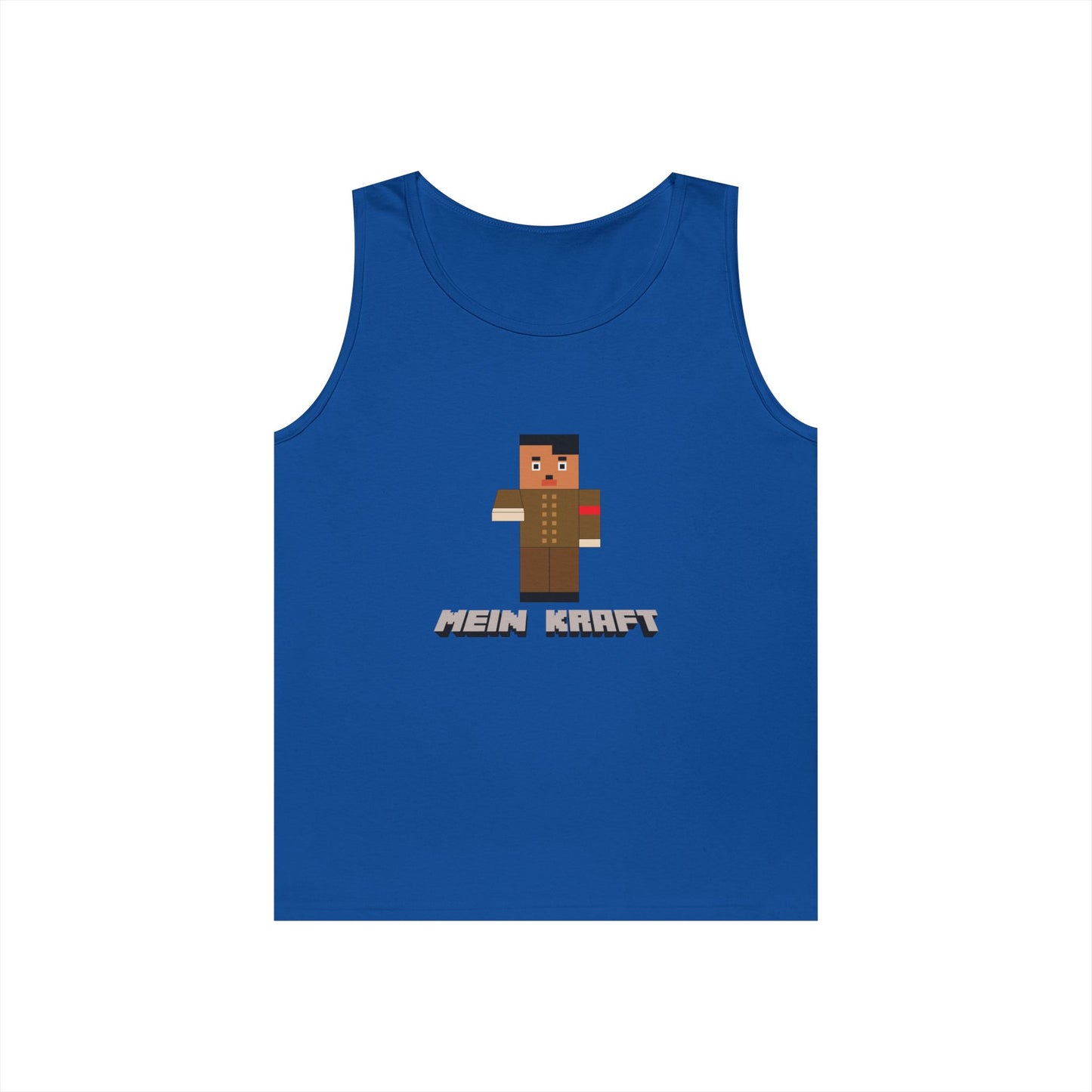 minecraft style hitler parody mein kraft funny tank top design