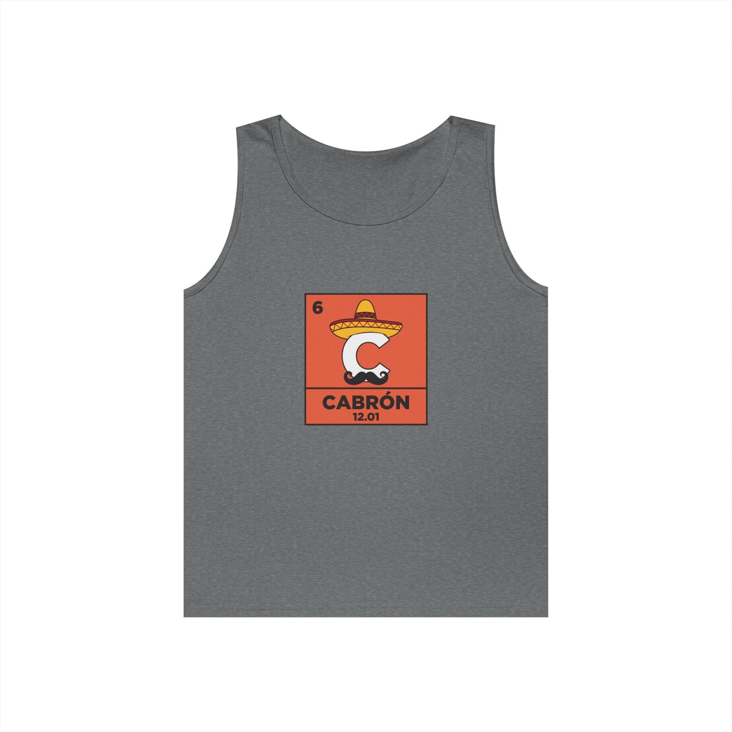 funny carbon element C sombrero mustache Cinco de Mayo tank top Cabron