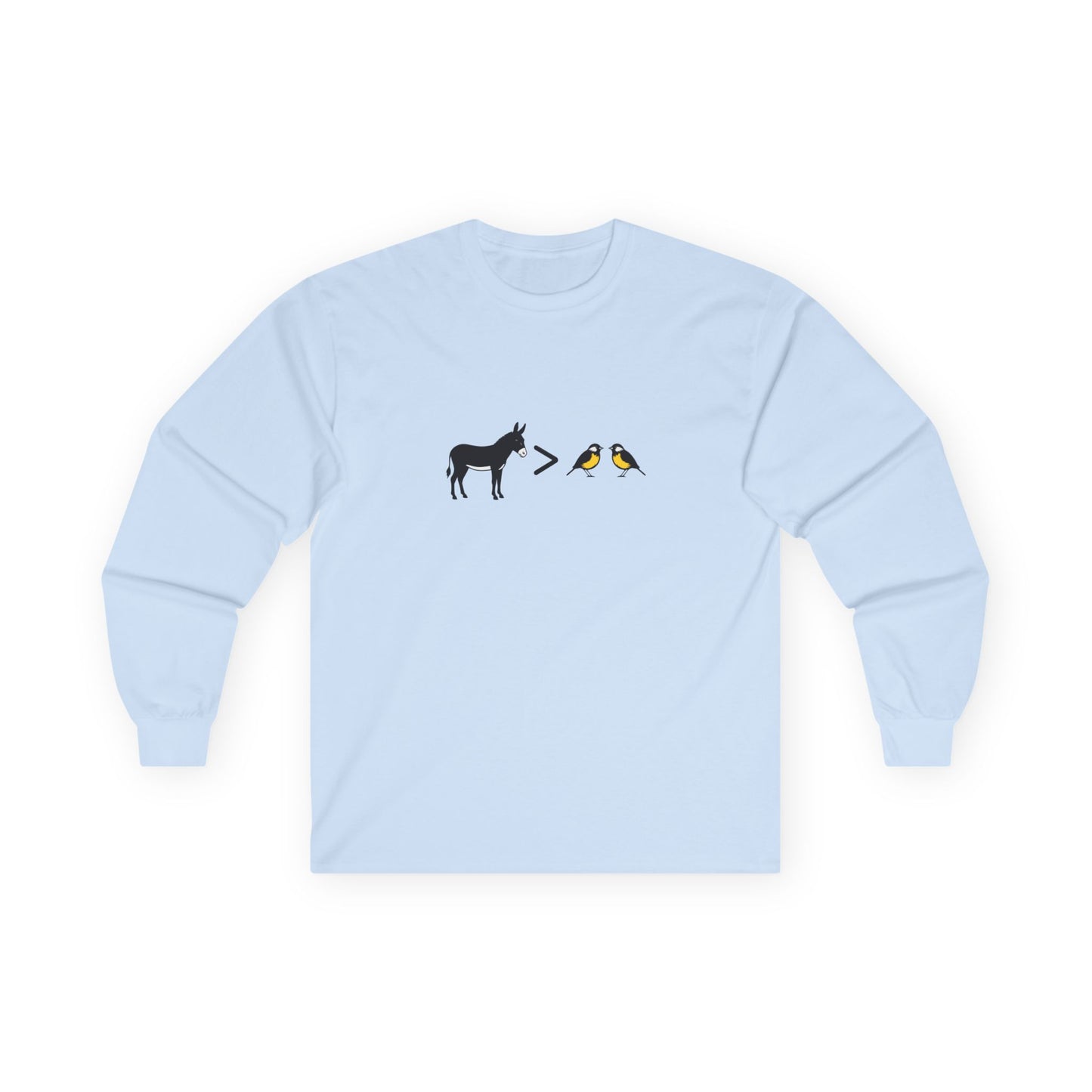 Ass greater than tits animal pun long sleeve shirt design