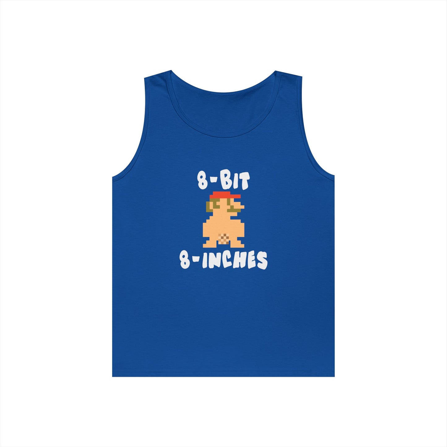super mario parody 8 bit blurred block 8 inches funny tank top