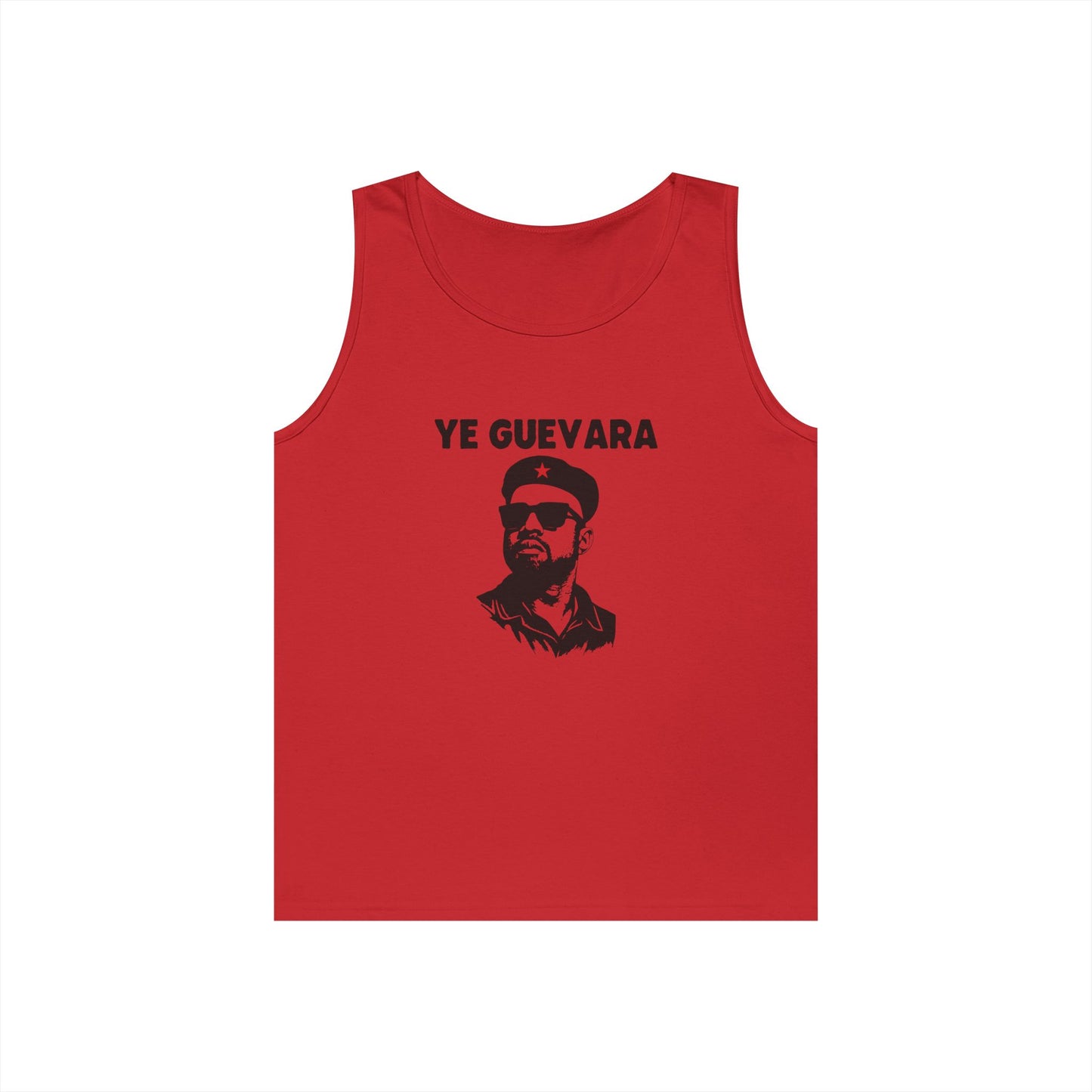 revolutionary portrait parody celebrity mashup Kanye West as Che Guevara funny tank top design
