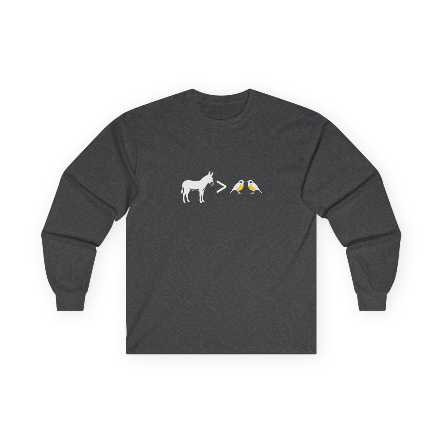Ass greater than tits animal pun long sleeve shirt design
