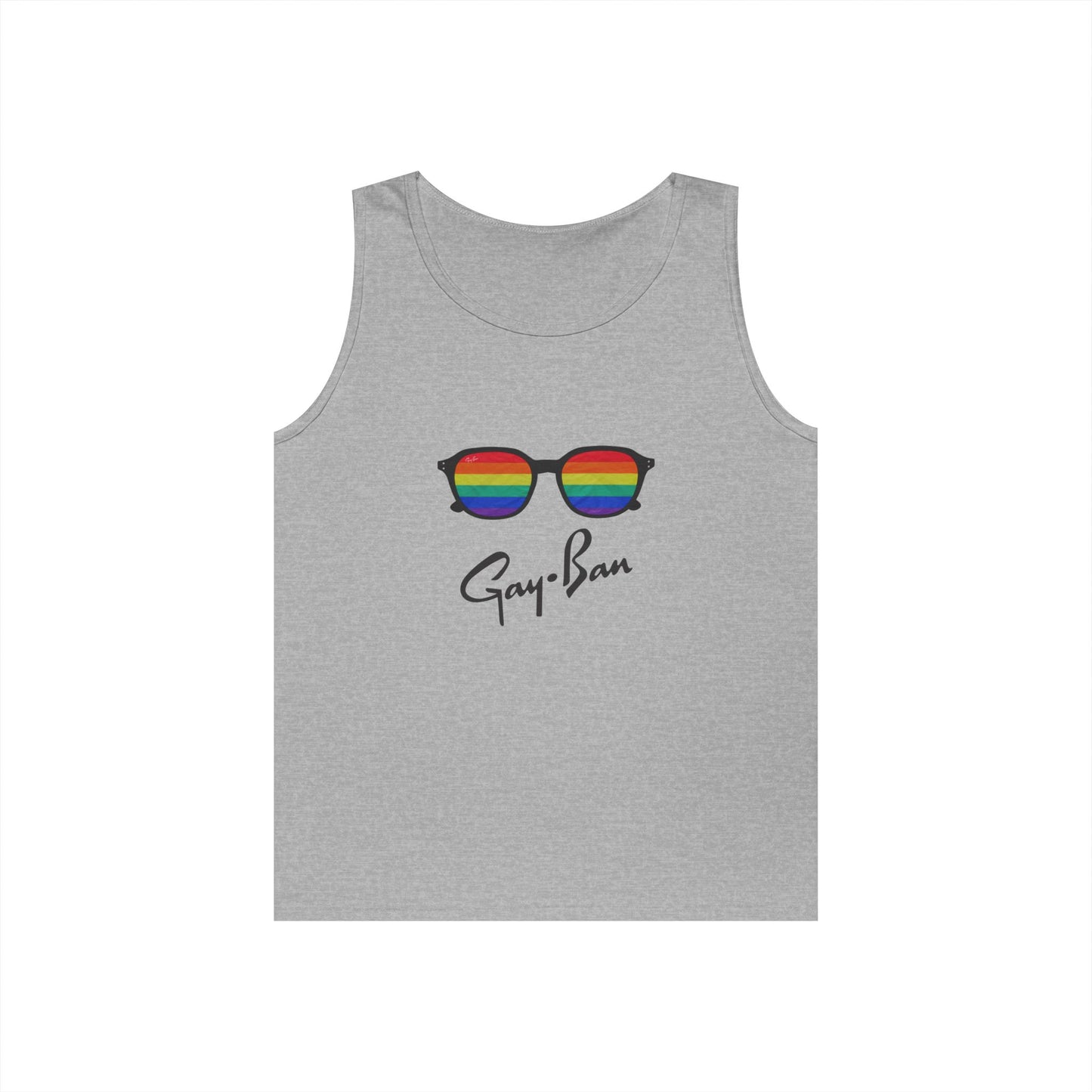 rainbow sunglasses parody design pride tank top funny gay ban shades