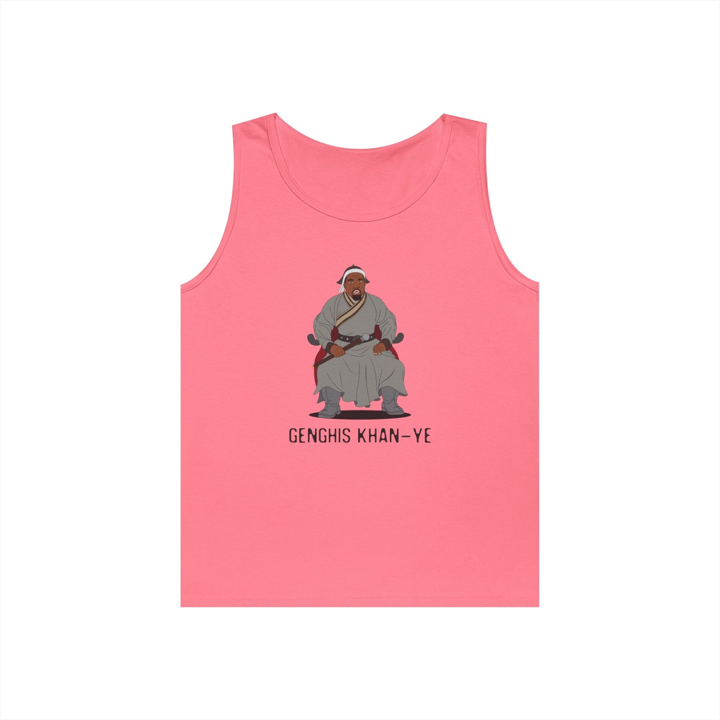 genghis khan parody celebrity mashup Kanye West funny tank top design