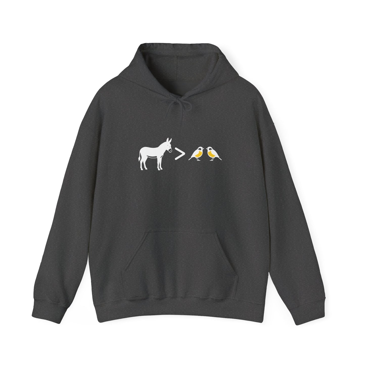 Ass greater than tits funny donkey bird hoodie design